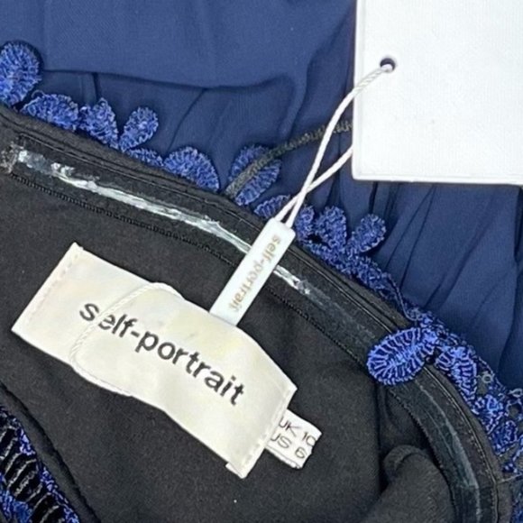 Sexy Blue Lace Bodice Side Split Midi Dress - Picture 15 of 17